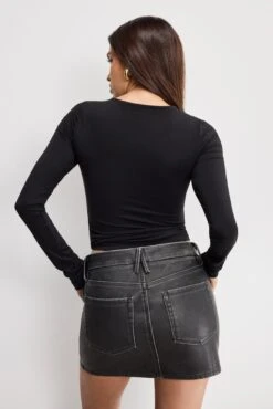 GOOD AMERICAN JERSEY U WIRE LONG SLEEVE TOP | BLACK001 9 GOOD AMERICAN JERSEY U WIRE LONG SLEEVE TOP | BLACK001 -GOOD AMERICAN STORE 250501 27 GT0672 K001 A 3648