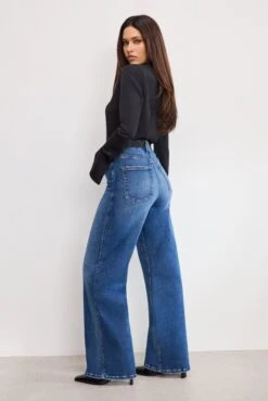 GOOD AMERICAN SOFT TECH GOOD SKATE WIDE LEG JEANS | INDIGO891 -GOOD AMERICAN STORE 250501 39 GSKA960002 I891 A 5018