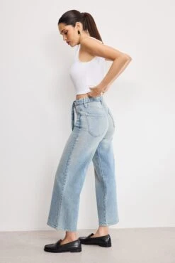 GOOD AMERICAN GOOD WAIST PALAZZO CROPPED JEANS | INDIGO999 11 GOOD AMERICAN GOOD WAIST PALAZZO CROPPED JEANS | INDIGO999 -GOOD AMERICAN STORE 250501 42 GWPCBE384T I999 A 5336
