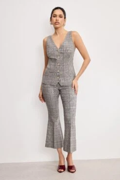 GOOD AMERICAN PLAID VEST | GLEN PLAID001 -GOOD AMERICAN STORE 250501 48 GWT0348 GPD1 A 5963