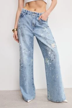 GOOD AMERICAN GOOD EASE JEANS | INDIGO1002 -GOOD AMERICAN STORE 250513 01 GEASPSPL024S I1002 A 0056