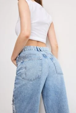 GOOD AMERICAN GOOD EASE JEANS | INDIGO1002 -GOOD AMERICAN STORE 250513 01 GEASPSPL024S I1002 A 0136