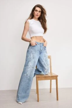 GOOD AMERICAN GOOD EASE JEANS | INDIGO1002 -GOOD AMERICAN STORE 250513 01 GEASPSPL024S I1002 A 0197