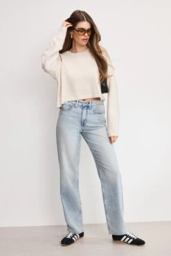 GOOD AMERICAN COZY KNIT CREW NECK | VANILLA001 11 GOOD AMERICAN COZY KNIT CREW NECK | VANILLA001 -GOOD AMERICAN STORE 250513 04 GSK0357 VNA1 A 0412