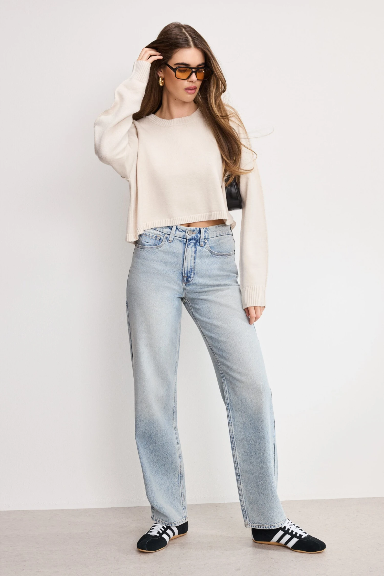 GOOD AMERICAN COZY KNIT CREW NECK | VANILLA001 7 GOOD AMERICAN COZY KNIT CREW NECK | VANILLA001 - Image 5