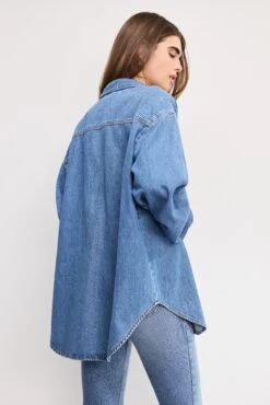 GOOD AMERICAN OVERSIZED DENIM SHIRT | INDIGO1024 -GOOD AMERICAN STORE 250513 06 GFD471 I1024 A 0513