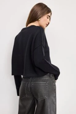 GOOD AMERICAN COZY KNIT CREW NECK | BLACK001 10 GOOD AMERICAN COZY KNIT CREW NECK | BLACK001 -GOOD AMERICAN STORE 250513 19 GSK0357 K001 A 2335