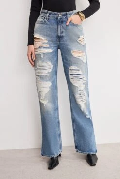 GOOD AMERICAN THE KHLOÉ JEAN | INDIGO1067 -GOOD AMERICAN STORE 250513 23 KEY GKHLOSH156VSI I1067 A 2559