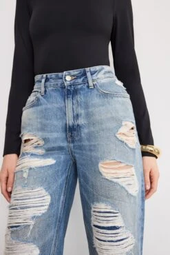 GOOD AMERICAN THE KHLOÉ JEAN | INDIGO1067 -GOOD AMERICAN STORE 250513 23 KEY GKHLOSH156VSI I1067 A 2576