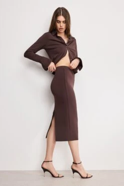 GOOD AMERICAN MATTE JERSEY MIDI PENCIL SKIRT | BARK003 11 GOOD AMERICAN MATTE JERSEY MIDI PENCIL SKIRT | BARK003 -GOOD AMERICAN STORE 250513 34 GKB0104 BK03 A 4285