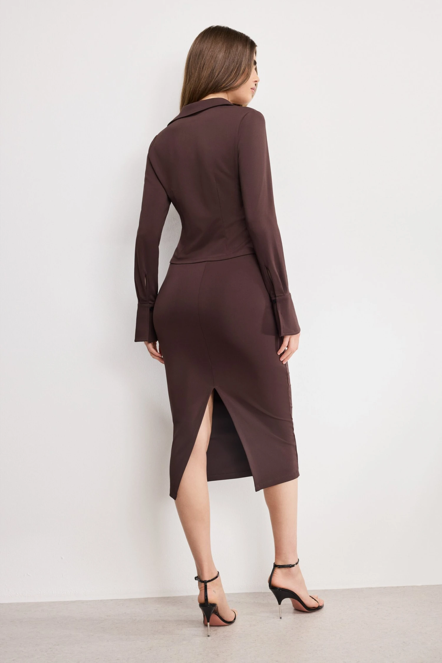 GOOD AMERICAN MATTE JERSEY MIDI PENCIL SKIRT | BARK003 7 GOOD AMERICAN MATTE JERSEY MIDI PENCIL SKIRT | BARK003 - Image 5