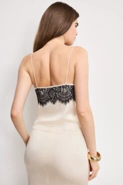 GOOD AMERICAN SATIN LACE CAMISOLE | ECRU003 -GOOD AMERICAN STORE 250513 35 GWT0355 EC03 A 4406