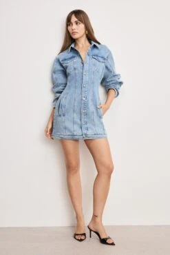 GOOD AMERICAN BARREL LONG SLEEVE MINI DRESS | INDIGO911 17 GOOD AMERICAN BARREL LONG SLEEVE MINI DRESS | INDIGO911 -GOOD AMERICAN STORE 250604 01 KEY GFD382LW I911 A 0041