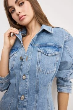 GOOD AMERICAN BARREL LONG SLEEVE MINI DRESS | INDIGO911 16 GOOD AMERICAN BARREL LONG SLEEVE MINI DRESS | INDIGO911 -GOOD AMERICAN STORE 250604 01 KEY GFD382LW I911 A 0090