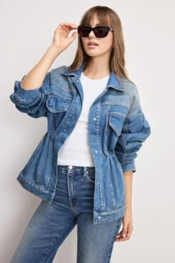 GOOD AMERICAN BARREL SLEEVE DENIM JACKET | INDIGO912 14 GOOD AMERICAN BARREL SLEEVE DENIM JACKET | INDIGO912 -GOOD AMERICAN STORE 250604 04 KEY GFD336 I912 A 0442