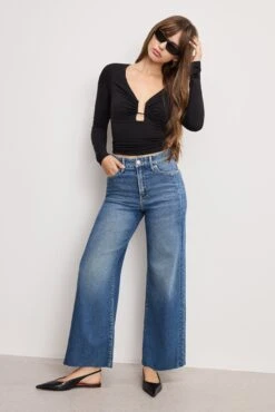 GOOD AMERICAN GOOD SKATE CROPPED WIDE JEANS | INDIGO1005 -GOOD AMERICAN STORE 250604 11 GSKACSE395T I1005 A 1188 fbb4ea69 76f5 423e a7c4 a36a5fbd10d1