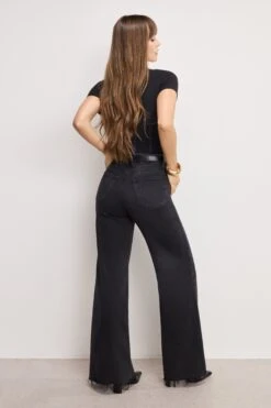 GOOD AMERICAN SOFT TECH GOOD WAIST PALAZZO JEANS | BLACK391 -GOOD AMERICAN STORE 250604 14 KEY GWP960BT K391 A 1531