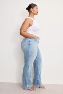 GOOD AMERICAN SOFT TECH GOOD TRUE STRAIGHT JEANS | INDIGO1073 -GOOD AMERICAN STORE 250710 15 GNST960001 I1073 C 1786