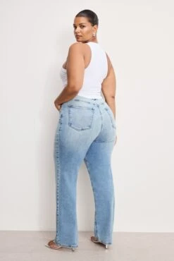 GOOD AMERICAN SOFT TECH GOOD TRUE STRAIGHT JEANS | INDIGO1073 -GOOD AMERICAN STORE 250710 15 GNST960001 I1073 C 1809