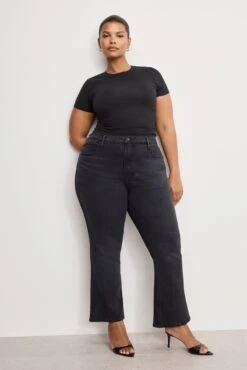 GOOD AMERICAN SOFT TECH GOOD KICK FLARE JEANS | BLACK390 -GOOD AMERICAN STORE 250710 24 KEY GHRKF220BS K390 C 2991 7ca50611 b9cb 49da 9fbf 12984dac6fce