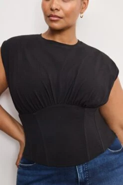 GOOD AMERICAN SLEEVELESS CORSET TOP | BLACK001 16 GOOD AMERICAN SLEEVELESS CORSET TOP | BLACK001 -GOOD AMERICAN STORE 250710 41 GT0664 K001 4975