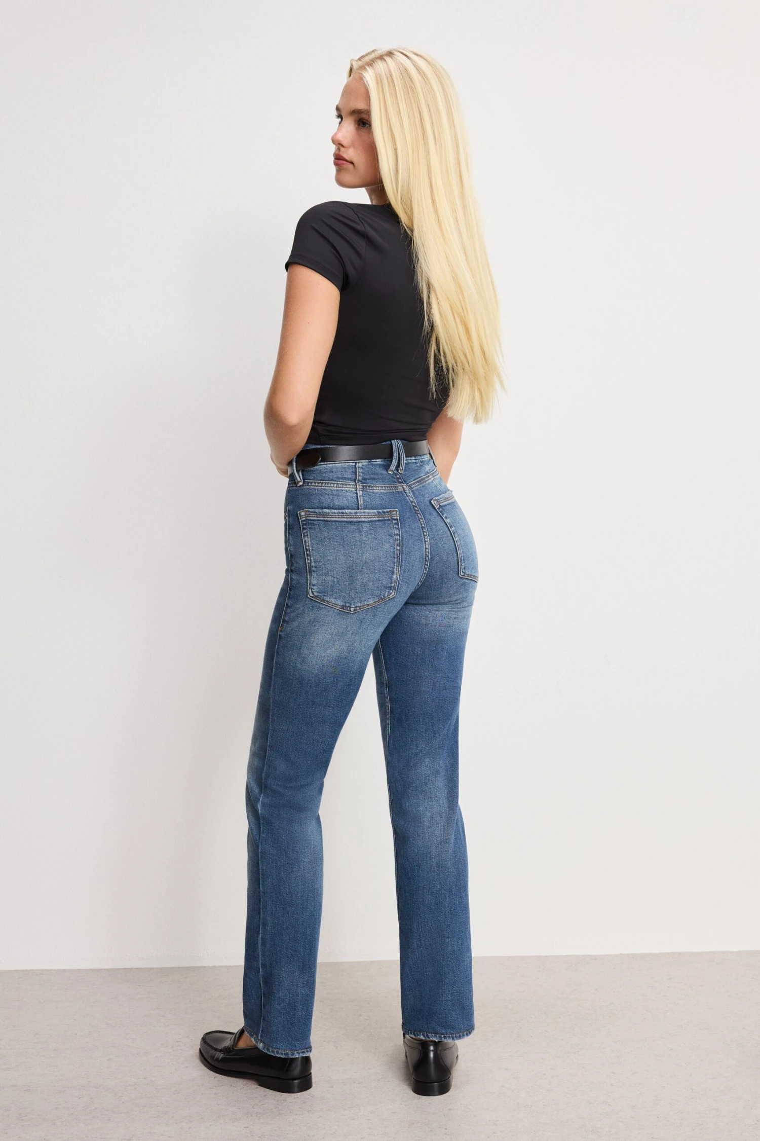 GOOD AMERICAN GOOD ICON STRAIGHT ANKLE JEANS | INDIGO1082 8 GOOD AMERICAN GOOD ICON STRAIGHT ANKLE JEANS | INDIGO1082 - Image 6