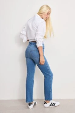 GOOD AMERICAN GOOD CURVE STRAIGHT COMPRESSION JEANS | INDIGO268 10 GOOD AMERICAN GOOD CURVE STRAIGHT COMPRESSION JEANS | INDIGO268 -GOOD AMERICAN STORE 250711 14 GCST014004 I268 A 2071