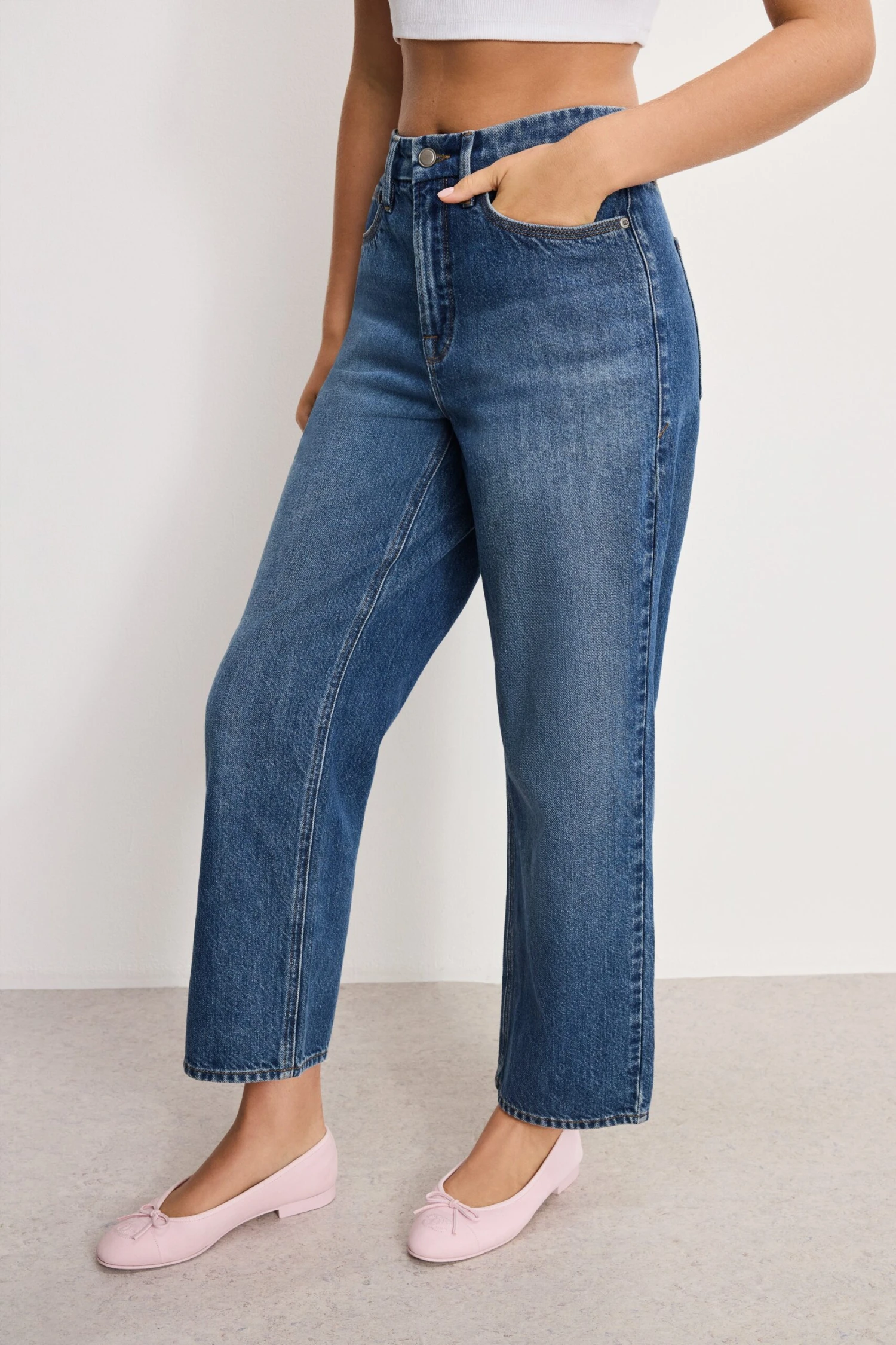 GOOD AMERICAN GOOD 90S CROPPED RELAXED JEANS | INDIGO963 5 GOOD AMERICAN GOOD 90S CROPPED RELAXED JEANS | INDIGO963 - Image 3