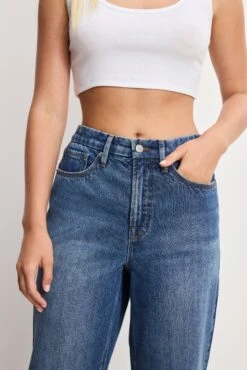 GOOD AMERICAN GOOD 90S CROPPED RELAXED JEANS | INDIGO963 12 GOOD AMERICAN GOOD 90S CROPPED RELAXED JEANS | INDIGO963 -GOOD AMERICAN STORE 250711 16 GNIC024T I963 A 2355