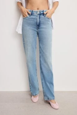 GOOD AMERICAN SOFT TECH GOOD TRUE STRAIGHT JEANS | INDIGO1073 -GOOD AMERICAN STORE 250714 02 GNST960001 I1073 A 0316