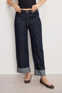 GOOD AMERICAN GOOD LOW RISE BAGGY CUFFED JEANS | INDIGO1006 -GOOD AMERICAN STORE 250714 06 GSTBAG024001 I1006 0891