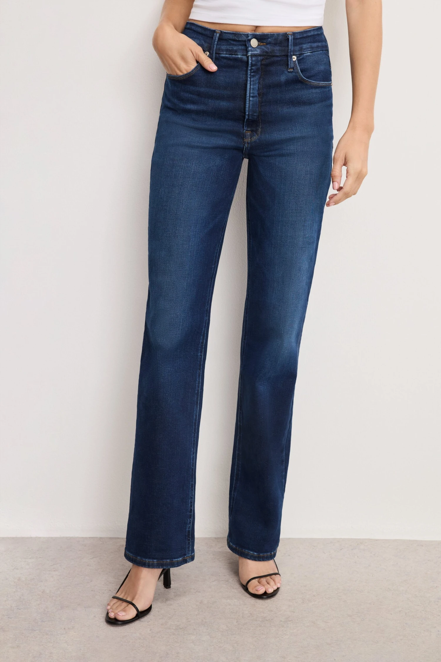 GOOD AMERICAN SOFT TECH GOOD TRUE STRAIGHT JEANS | INDIGO572 8 GOOD AMERICAN SOFT TECH GOOD TRUE STRAIGHT JEANS | INDIGO572 - Image 6