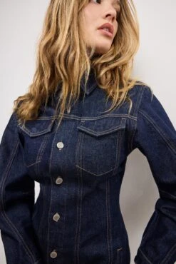 GOOD AMERICAN BARREL LONG SLEEVE MINI DRESS | INDIGO982 -GOOD AMERICAN STORE 250714 32 GFD382 I982 4414