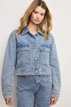 GOOD AMERICAN CRYSTAL DENIM JACKET | INDIGO1070 -GOOD AMERICAN STORE 250714 50 GFD448 I1070 A 7305