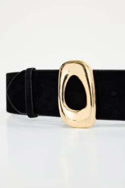 WIDE OVAL BUCKLE BELT | BLACK001 -GOOD AMERICAN STORE 3.241017 BELTSTILLS52197