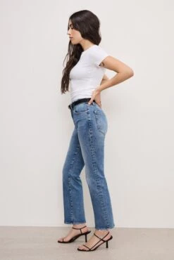 GOOD AMERICAN ALWAYS FITS GOOD PETITE STRAIGHT JEANS | INDIGO316 -GOOD AMERICAN STORE 3.241210 17 GLAFP478T I316 GPS P 0269