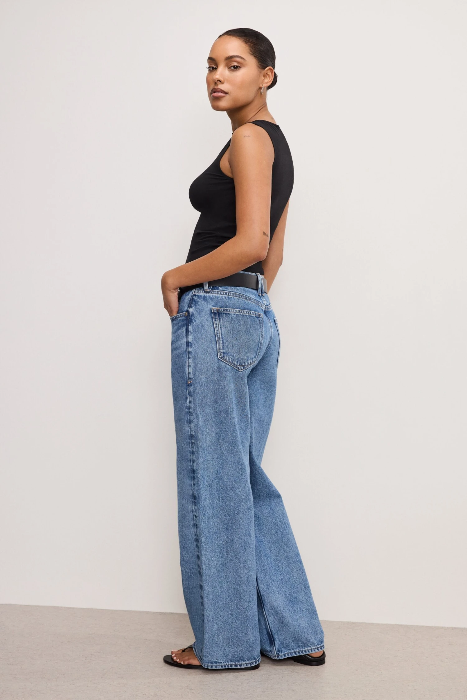 GOOD AMERICAN GOOD LOW RISE BAGGY JEANS | INDIGO893 5 GOOD AMERICAN GOOD LOW RISE BAGGY JEANS | INDIGO893 - Image 3