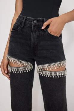 GOOD AMERICAN GOOD ICON STRAIGHT DIAMOND JEANS | BLACK376 -GOOD AMERICAN STORE 4.240925 08 GFD150B K376 A 1226