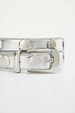 CLASSIC STUDDED SILVER BELT | CHROME004 9 CLASSIC STUDDED SILVER BELT | CHROME004 -GOOD AMERICAN STORE 4.241017 BELTSTILLS52172