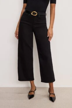 GOOD AMERICAN GOOD WAIST CROPPED PALAZZO NEVER FADE JEANS | BLACK001 -GOOD AMERICAN STORE 4.241018 35 GWPC47SBT K001 A 0026