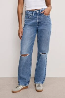 GOOD AMERICAN GOOD 90S RELAXED JEANS | INDIGO893