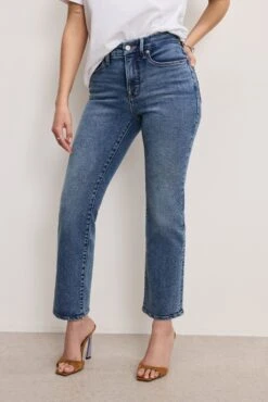 GOOD AMERICAN GOOD PETITE STRAIGHT COMPRESSION JEANS | INDIGO254 10 GOOD AMERICAN GOOD PETITE STRAIGHT COMPRESSION JEANS | INDIGO254 -GOOD AMERICAN STORE 4.241210 24 GPST014TE I254 GPS P 3062
