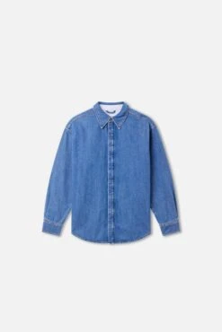 GOOD AMERICAN OVERSIZED DENIM SHIRT | INDIGO1024
