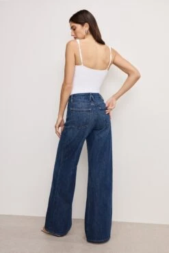 GOOD AMERICAN SOFT TECH GOOD WAIST PALAZZO JEANS | INDIGO977 -GOOD AMERICAN STORE 5.241125 26 GWPD10T I977 GWP A 0112