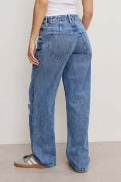 GOOD AMERICAN GOOD PETITE 90S RELAXED JEANS | INDIGO893 -GOOD AMERICAN STORE 5.241210 15 GNIP156T I893 G9RJ P 19231