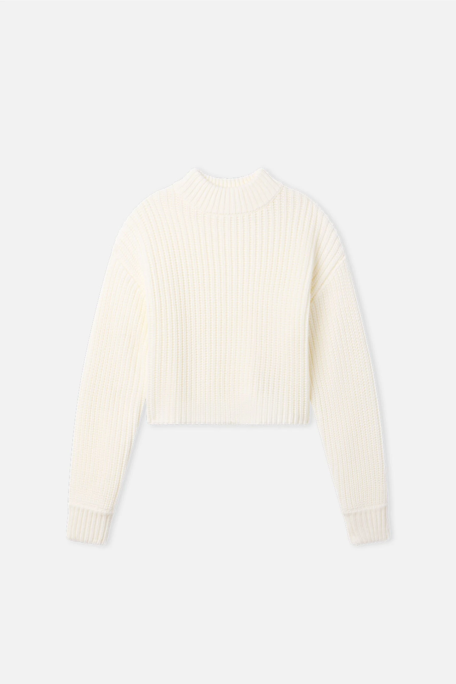 GOOD AMERICAN CHUNKY KNIT MOCK NECK SWEATER | IVORY003 4 GOOD AMERICAN CHUNKY KNIT MOCK NECK SWEATER | IVORY003 - Image 2