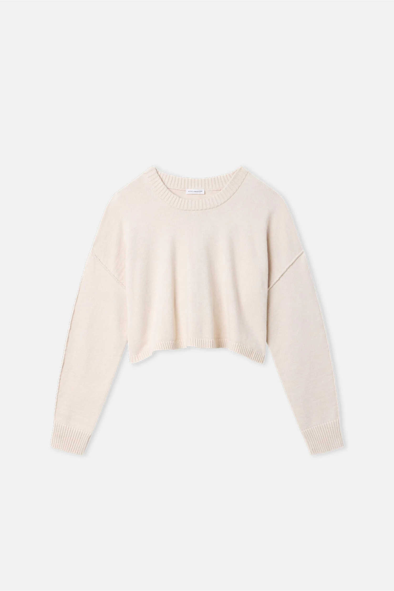 GOOD AMERICAN COZY KNIT CREW NECK | VANILLA001 3 GOOD AMERICAN COZY KNIT CREW NECK | VANILLA001