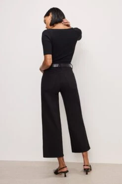 GOOD AMERICAN GOOD WAIST CROPPED PALAZZO NEVER FADE JEANS | BLACK001 -GOOD AMERICAN STORE 6.241018 35 GWPC47SBT K001 A 0073