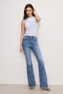 GOOD AMERICAN ALWAYS FITS GOOD LEGS FLARE JEANS | INDIGO316 20 GOOD AMERICAN ALWAYS FITS GOOD LEGS FLARE JEANS | INDIGO316 -GOOD AMERICAN STORE 7.241125 34 GLFAFDTH478T I316 GLF A 0024