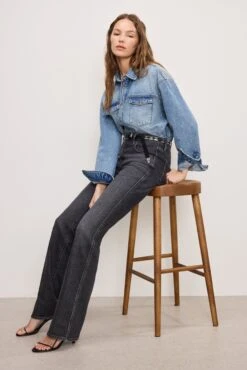 GOOD AMERICAN GOOD COWBOY BOOTCUT JEANS | BLACK354 -GOOD AMERICAN STORE 7.241205 08 GCOWB175BS K354 A 0113